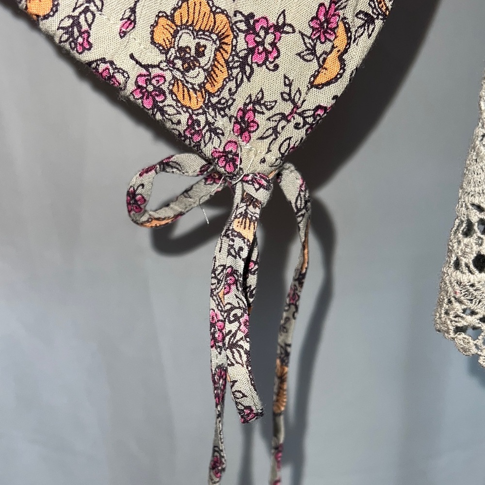 Angie Bohemian Floral Crochet Blouse - Pink and Cream - Picture 14 of 16